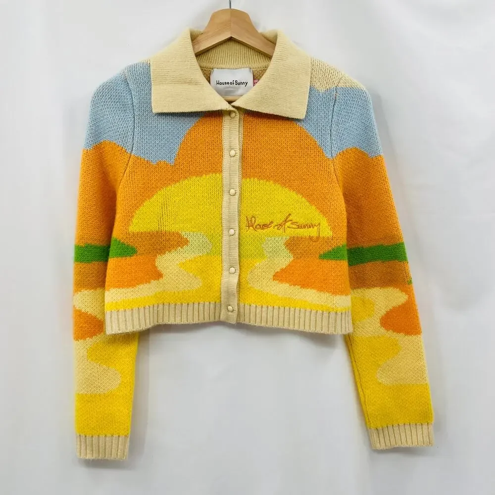 House of sunny colorful jacquard cardigan - Picture 2 of 6